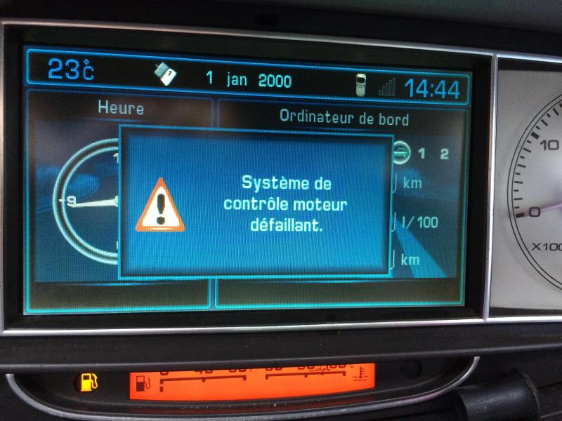 807 voyant STOP + divers messages d